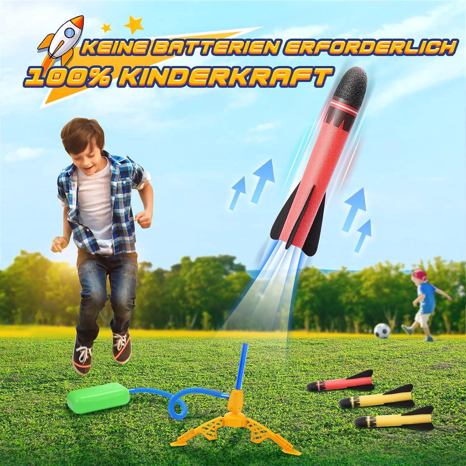 Thumbnail 1 de HappyKidsClub Raketen Spielzeug 30 m Reichweite