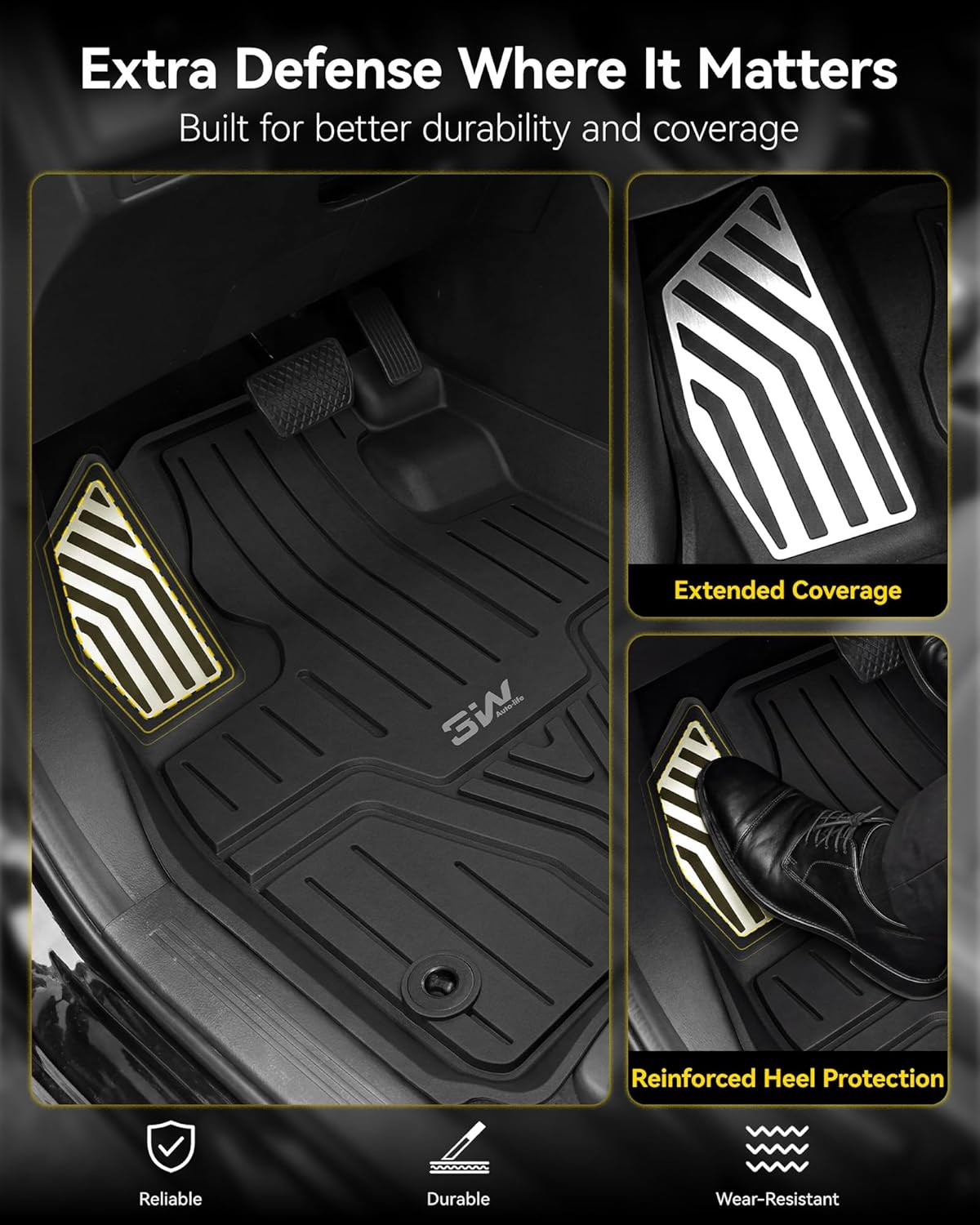 Thumbnail 2 de 3W Floor Mats & Cargo Liner for Honda CR-V (2023–2026, including Hybrid) – All‑Weather, Heavy‑Duty, Unscented