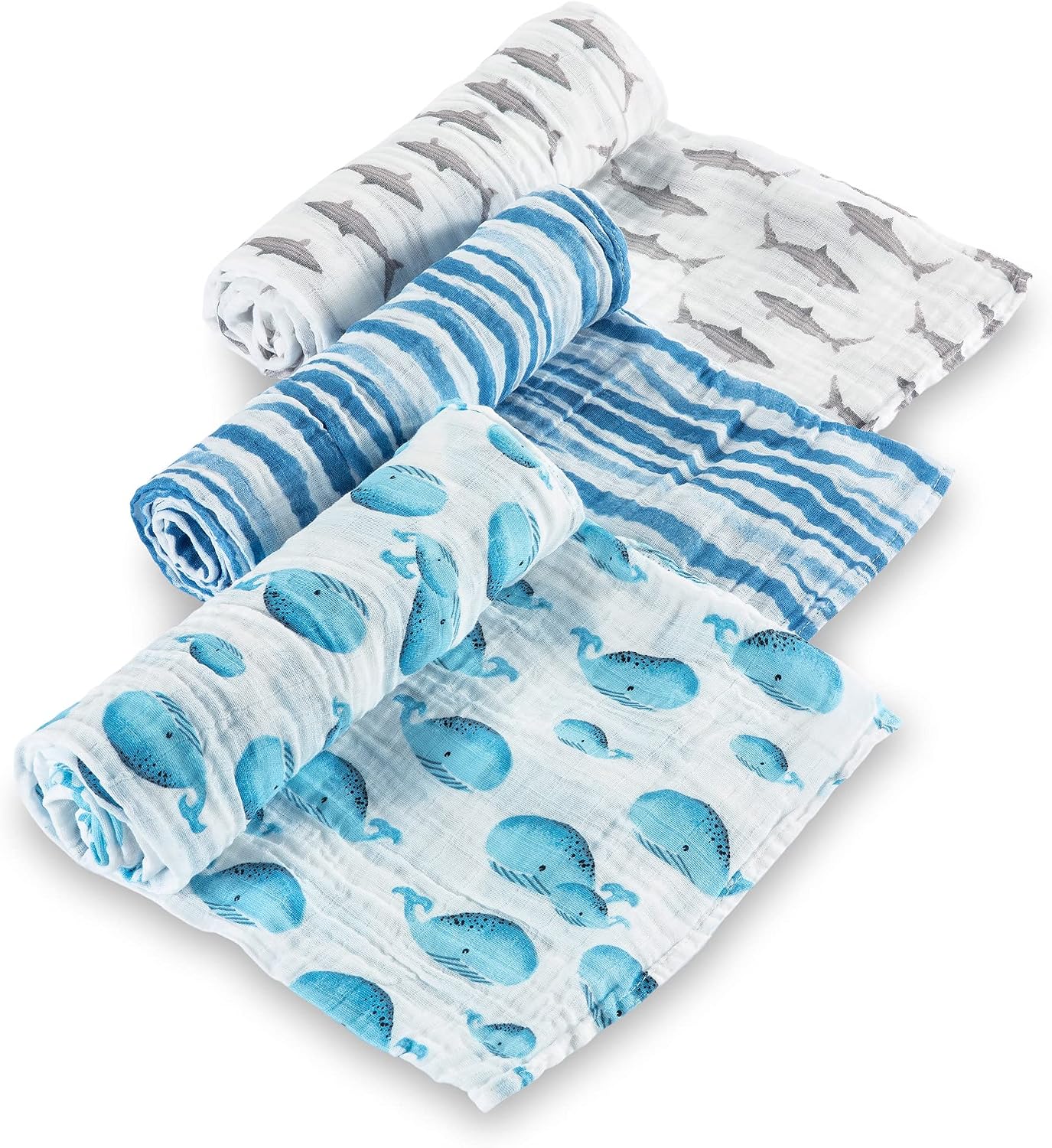 Detalle de LollyBanks Muslin Swaddle Blanket, 100% Organic Cotton