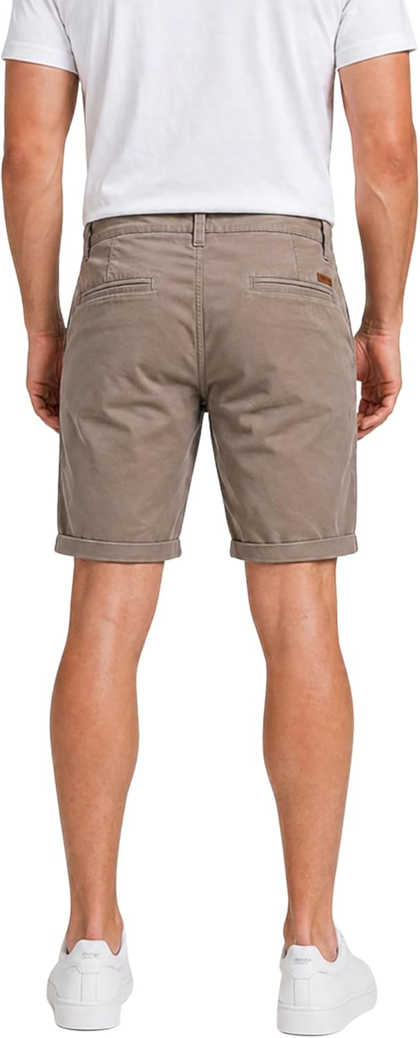Detalle de Smith & Solo Kurze Hosen Herren – Chino Shorts aus Baumwolle, vielseitige Bermuda Hose für Sommer und Training