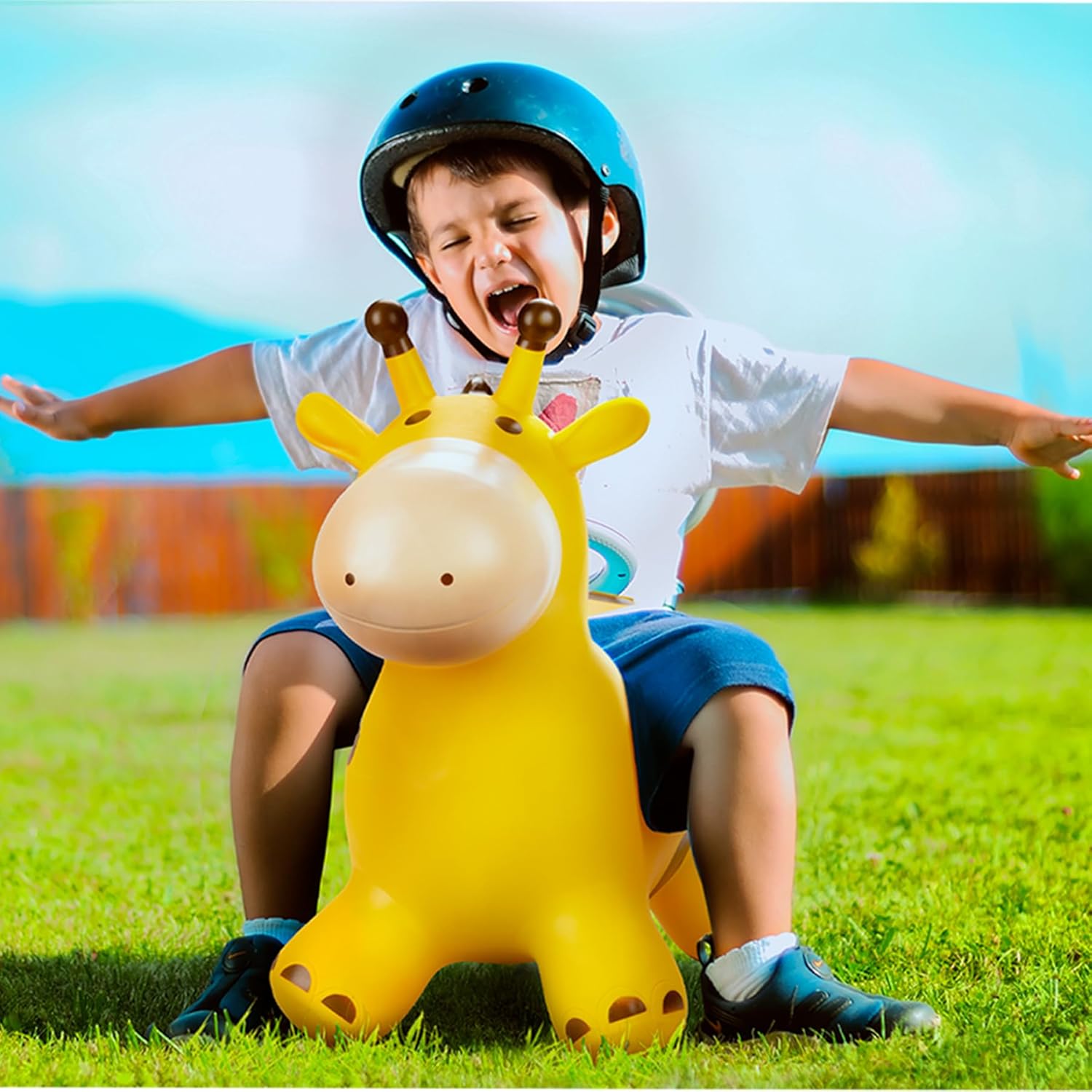 Thumbnail 5 de U&C Planet Giraffe Inflatable Bouncy Toy for Children (Ages 1–6)