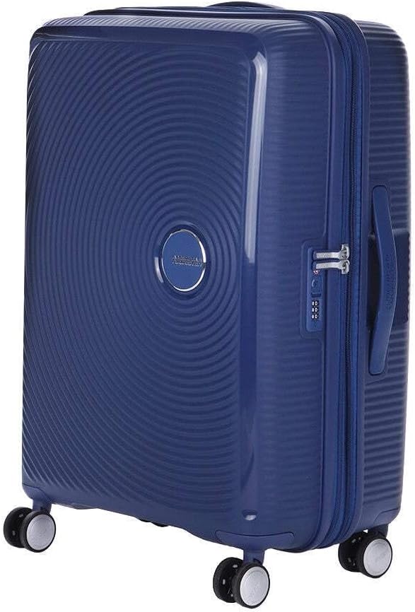 Detalle de American Tourister Soundbox M Extensible – Valise Spinner 67 cm, 71,5/81 L, Bleu Midnight Navy