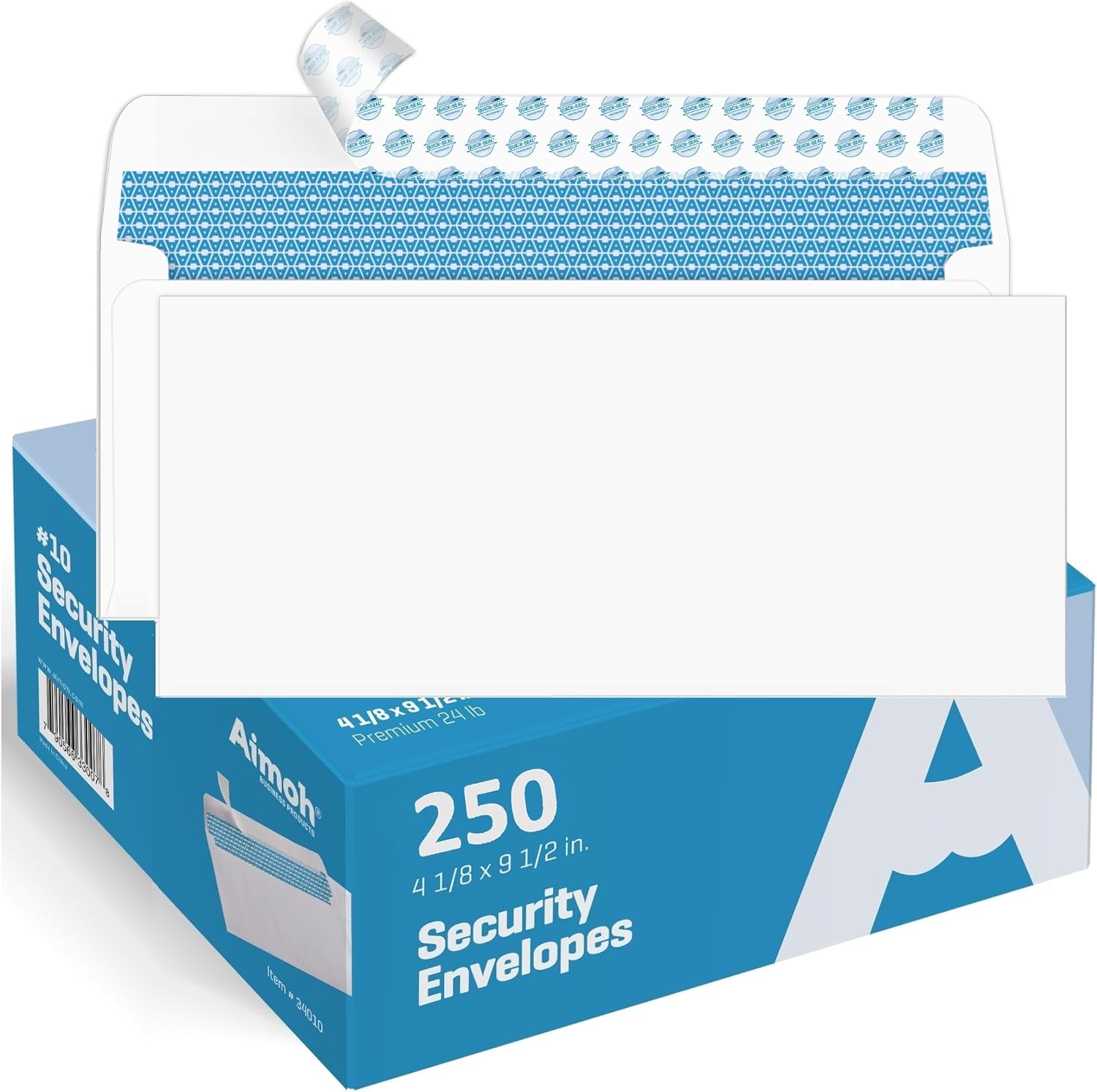Detalle de AIMOH #10 Business Envelopes 250 Count