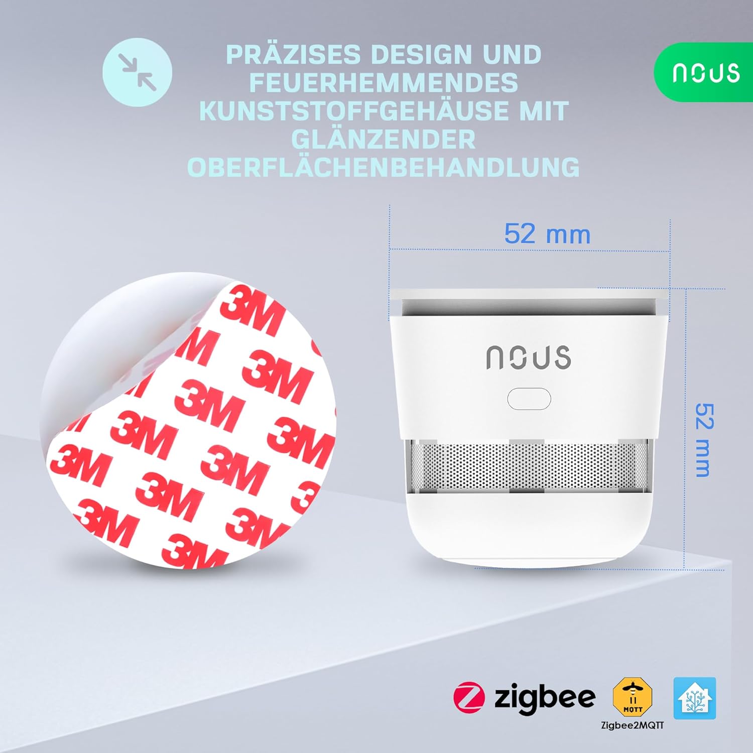 Thumbnail 5 de Rilevatore di Fumo Intelligente Zigbee NOUS E8 – controllo via app e integrazione smart