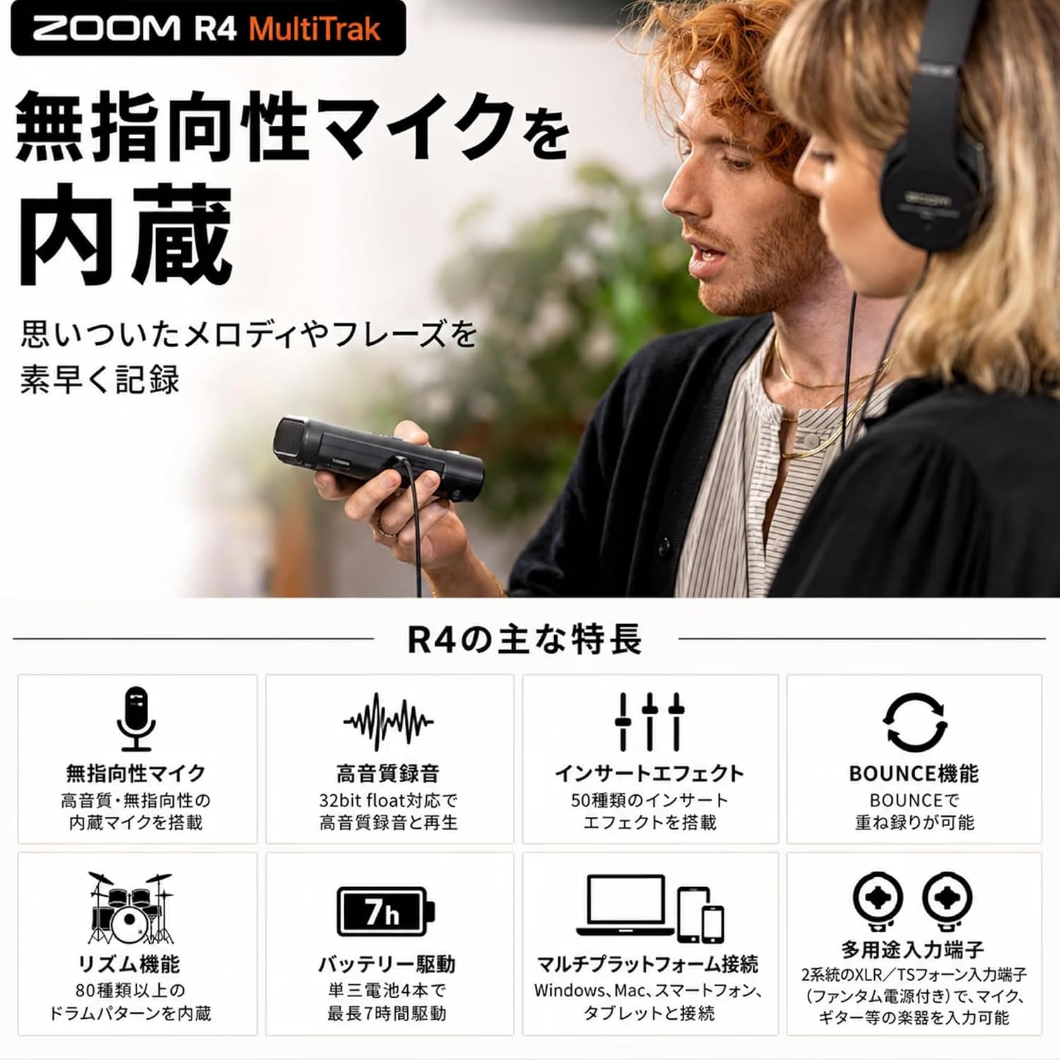Detalle de ZOOM R4 4トラックMTR 32bitフロート録音対応・キャリングポーチセット