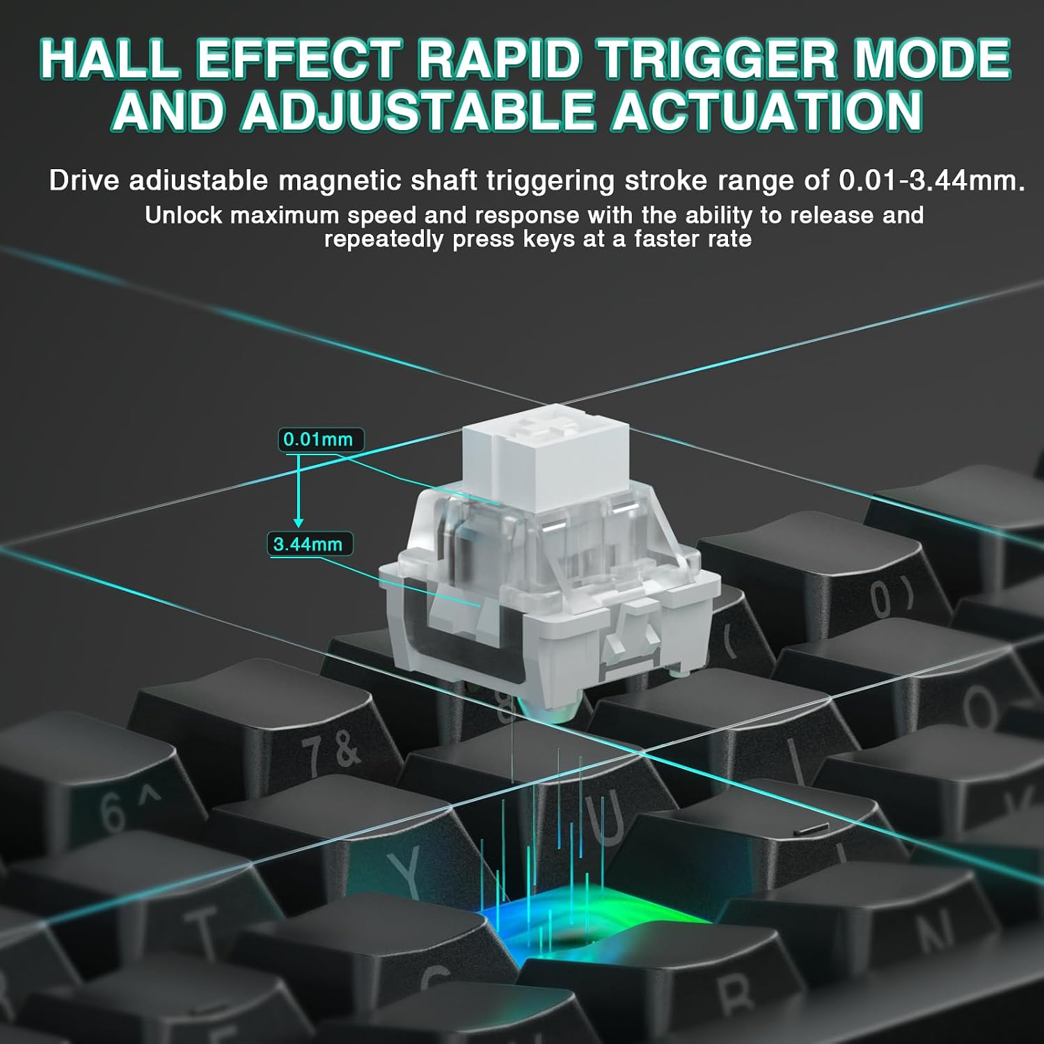Thumbnail 5 de AULA MINI60 HE PRO Wireless Gaming Keyboard 60%: Hall Effect, 8000Hz, Tri-Mode