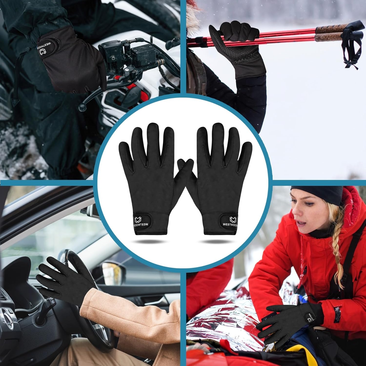Thumbnail 6 de WESTWOOD FOX Small Thermal Cycling Gloves with Touchscreen Fingers and Grip