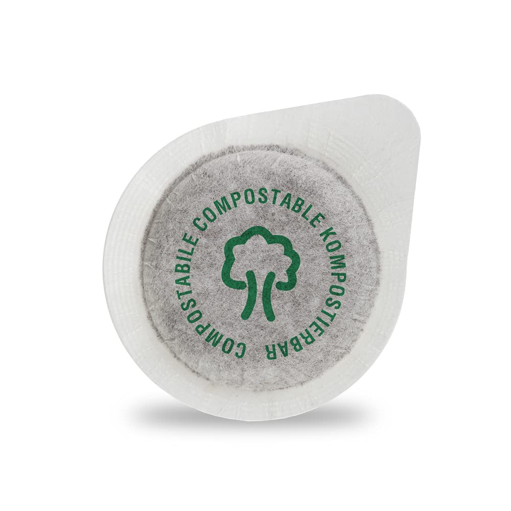 Detalle de Caffè Borbone Kompostierbare Kaffeepads Dekaffeinierte Mischung, 50 Pads – kompatibel mit ESE 44 mm
