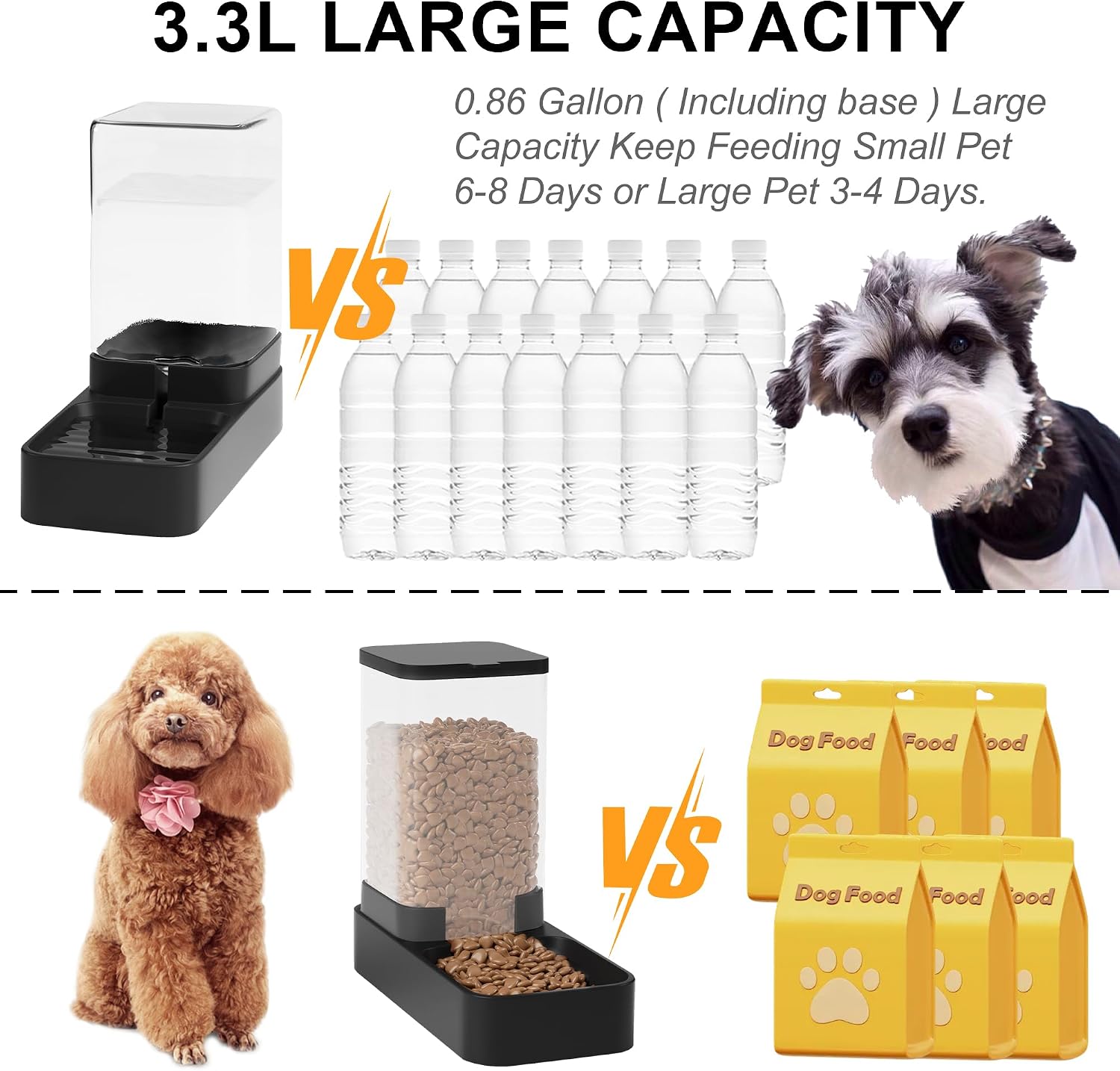 Thumbnail 2 de Wefeedy WF-Feeder-3.3 Automatic Cat Feeder and Water Dispenser, 3.3L, Black
