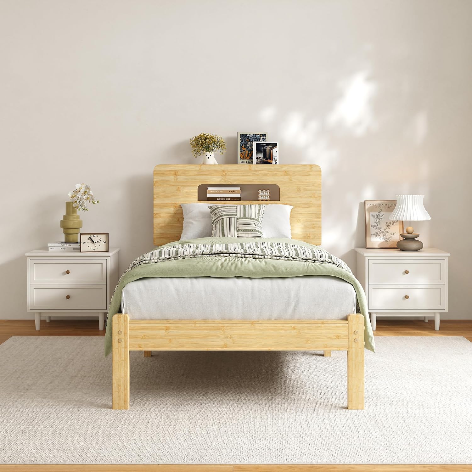 ZIYOO Bamboo Bed Frame Twin XL