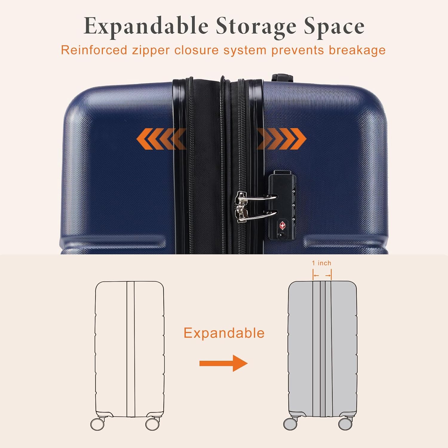 Thumbnail 5 de Sweetcrispy Checked Luggage 24-Inch
