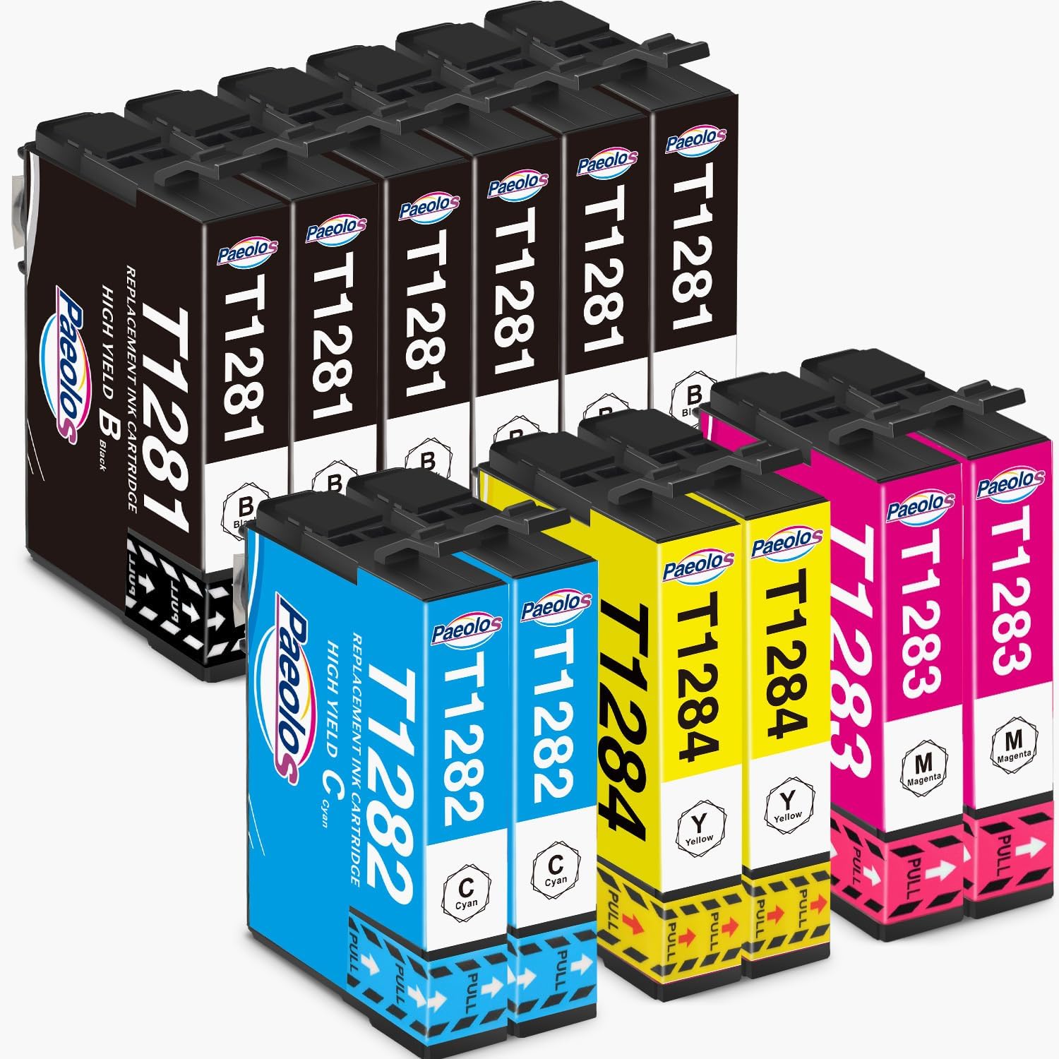 Paeolos T1285: Cartucce d'inchiostro compatibili per Epson T1281/T1282/T1283/T1284 – 12 pezzi