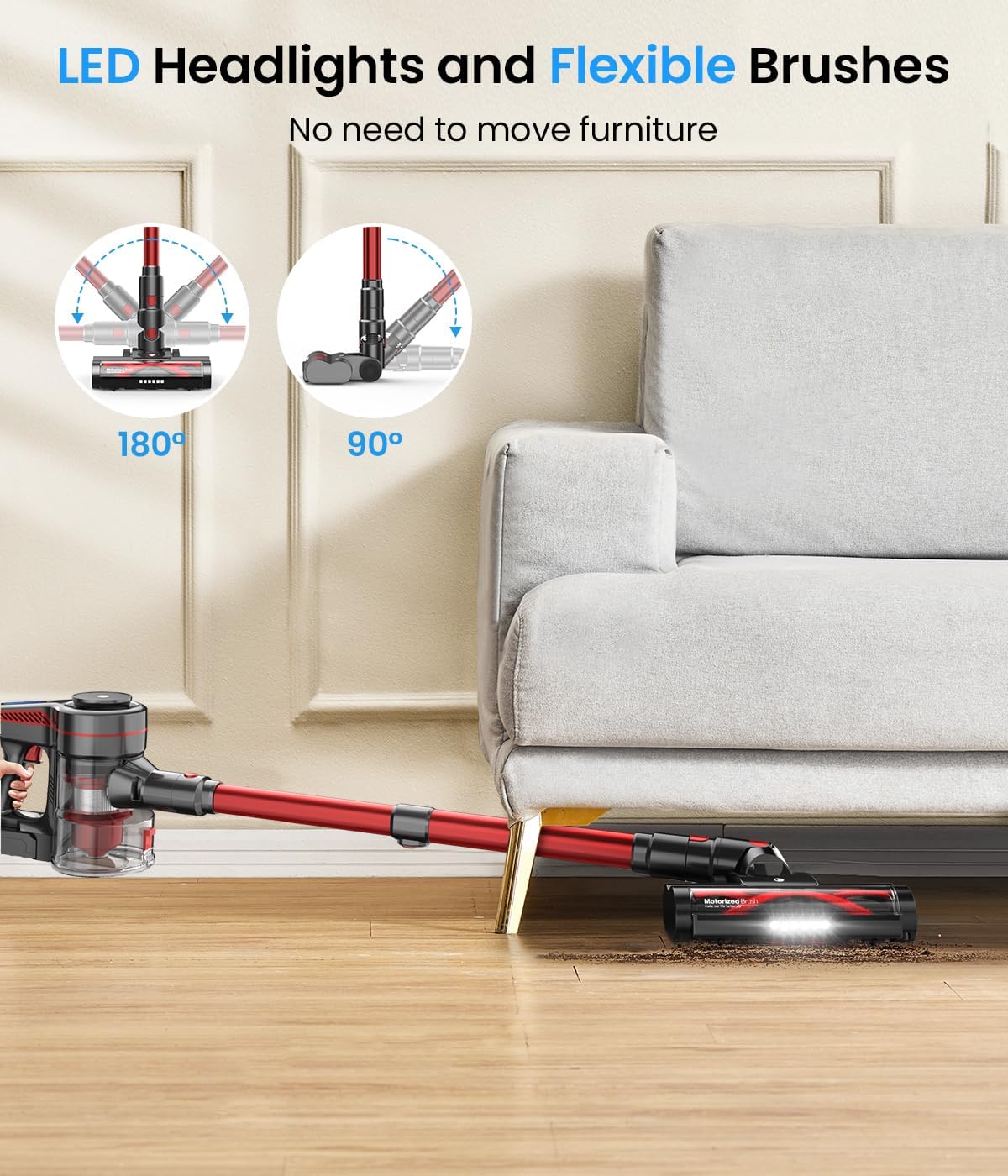 Thumbnail 5 de CHEBIO Cordless Vacuum Cleaner 45Mins runtime 🧹