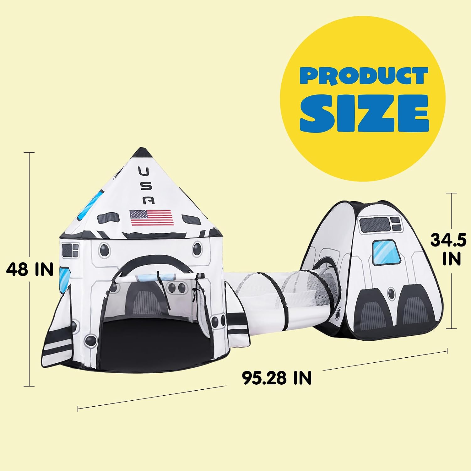 Thumbnail 5 de JOYIN White Rocket Ship Pop up Play Tent Kids spaceship tent 🎪