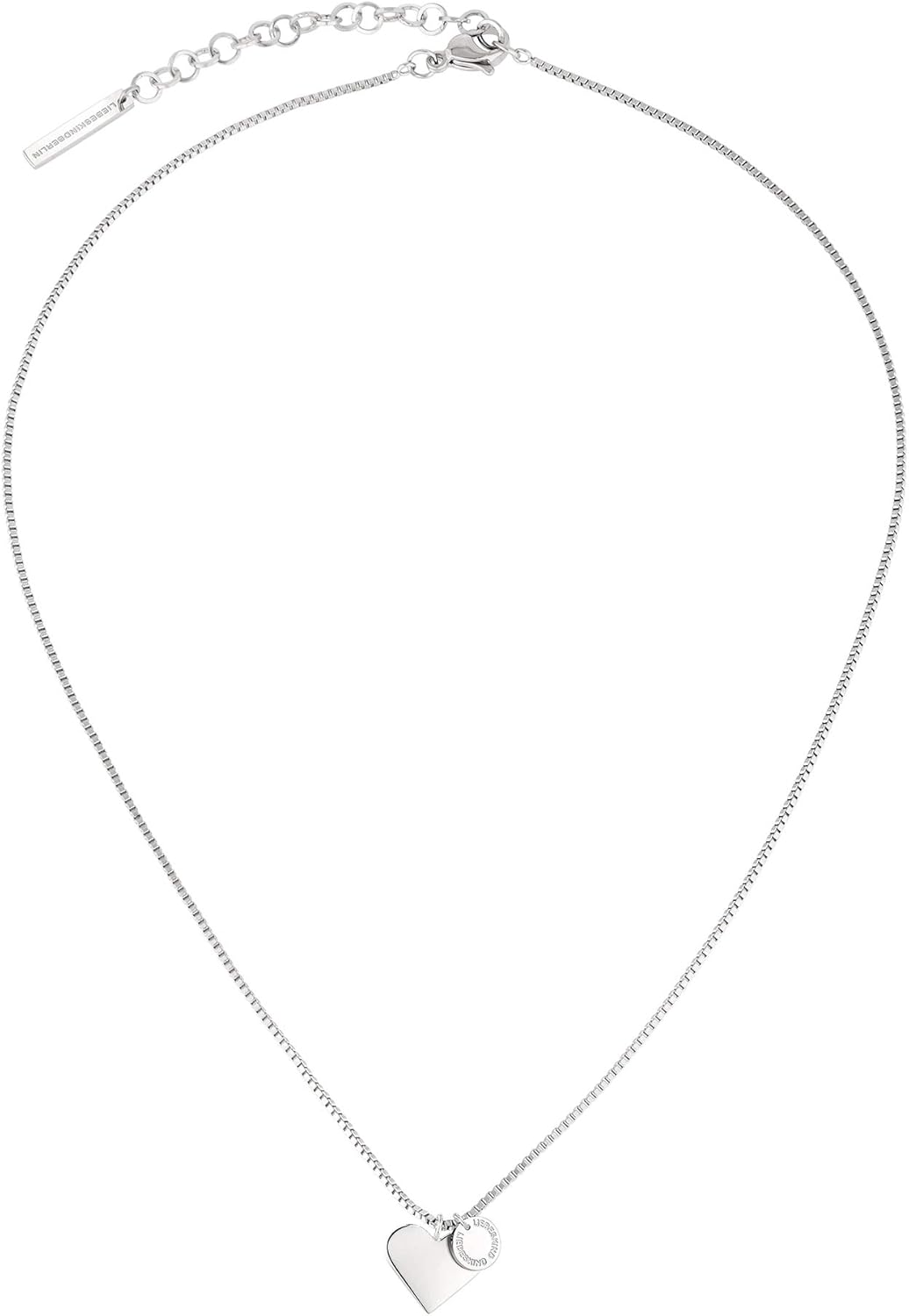 Detalle de LIEBESKIND BERLIN Herz-Schmuck für Damen – Edelstahlkette, Armband und Ohrringe mit Herzanhänger