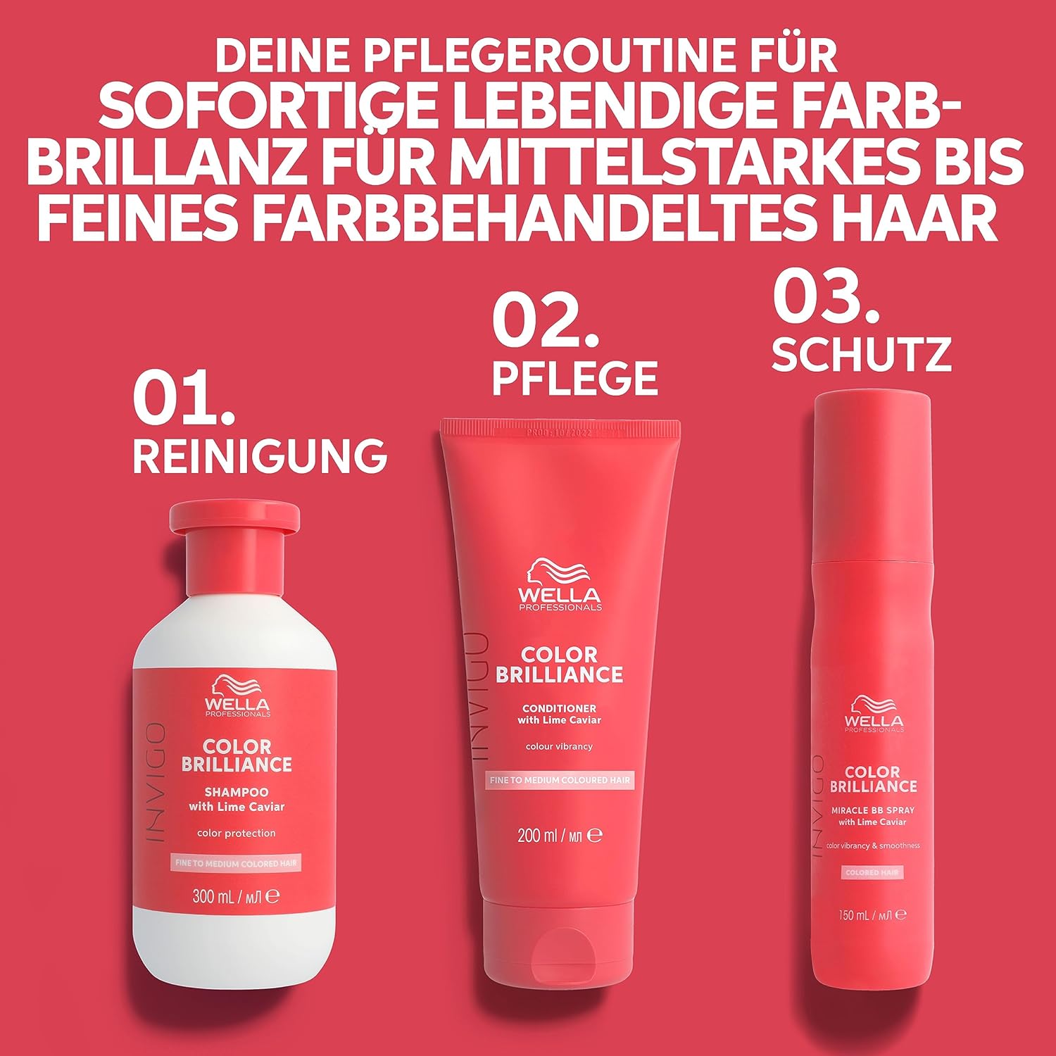 Thumbnail 3 de Wella Professionals Invigo Color Brilliance Conditioner fine – glättende Farbschutz-Haarspülung für feines, gefärbtes Haar (1 l)