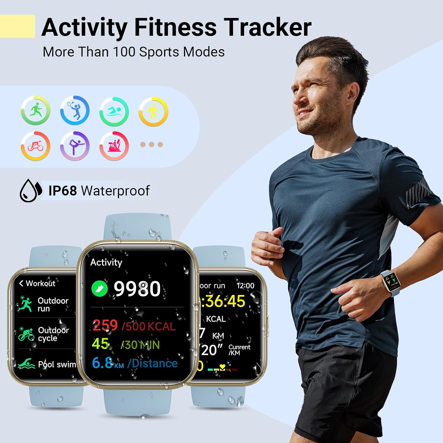 Detalle de Quican Smartwatch with 1.8-Inch HD Display