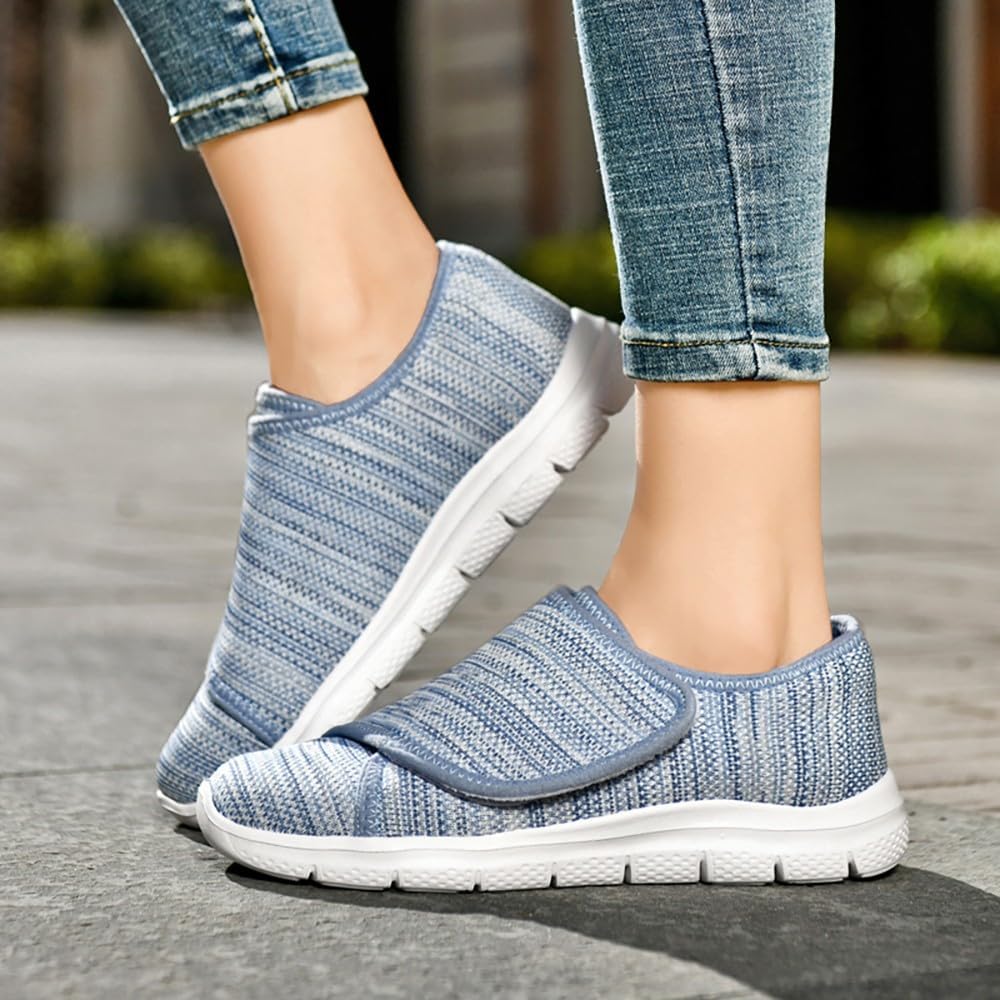 Thumbnail 1 de Eagsouni Diabetiker Schuhe mit Klettverschluss – leichte Weit-Walkingschuhe aus atmungsaktivem Netz