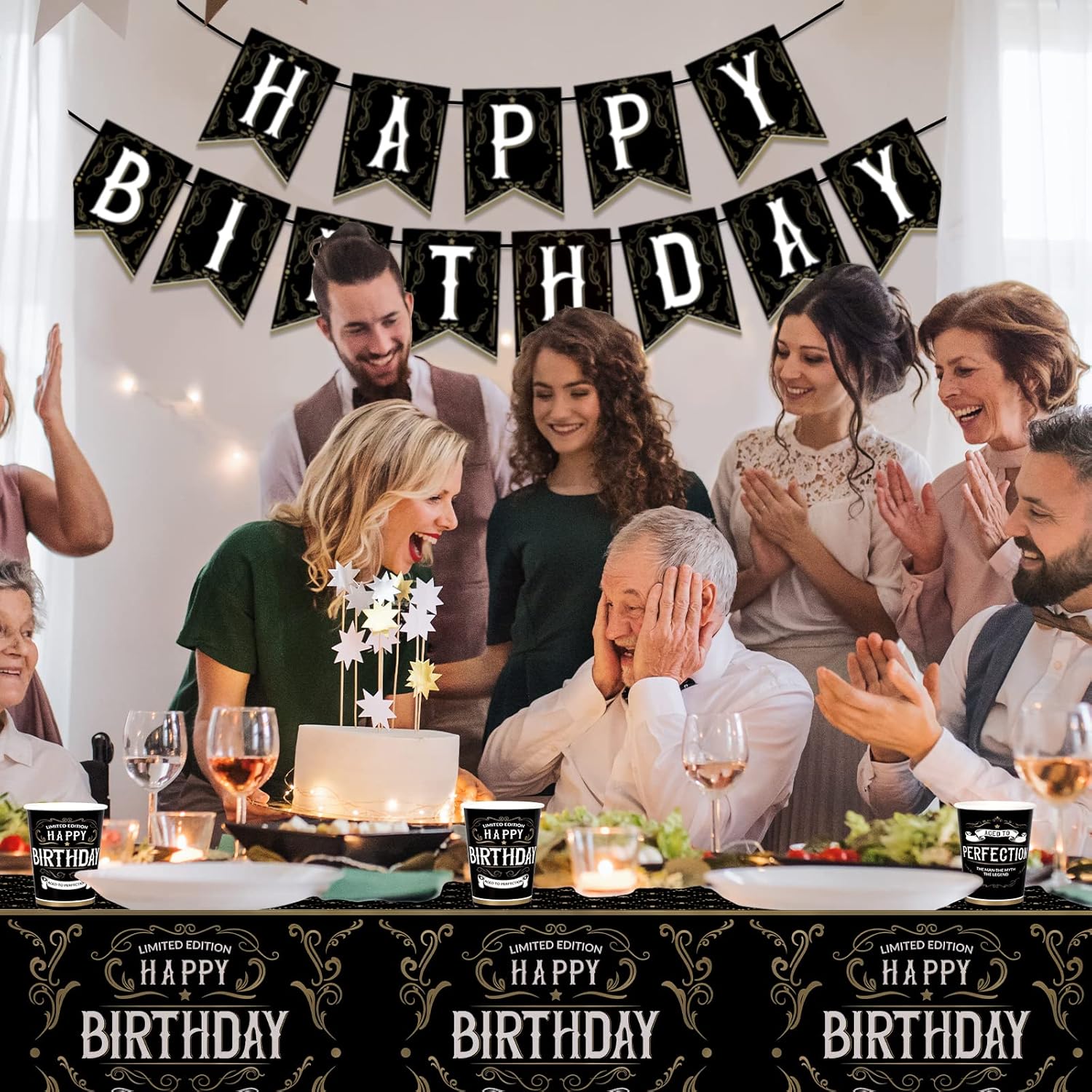 Thumbnail 4 de Gatherfun Birthday Party Supplies: Disposable Paper Plates, Napkins, Cups, Tablecloth & Banner (Serves 25)