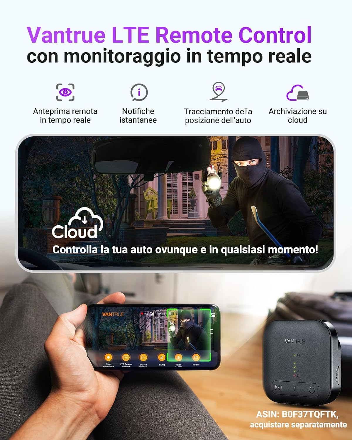 Thumbnail 6 de VANTRUE S1 PRO MAX 4K dashcam doppia