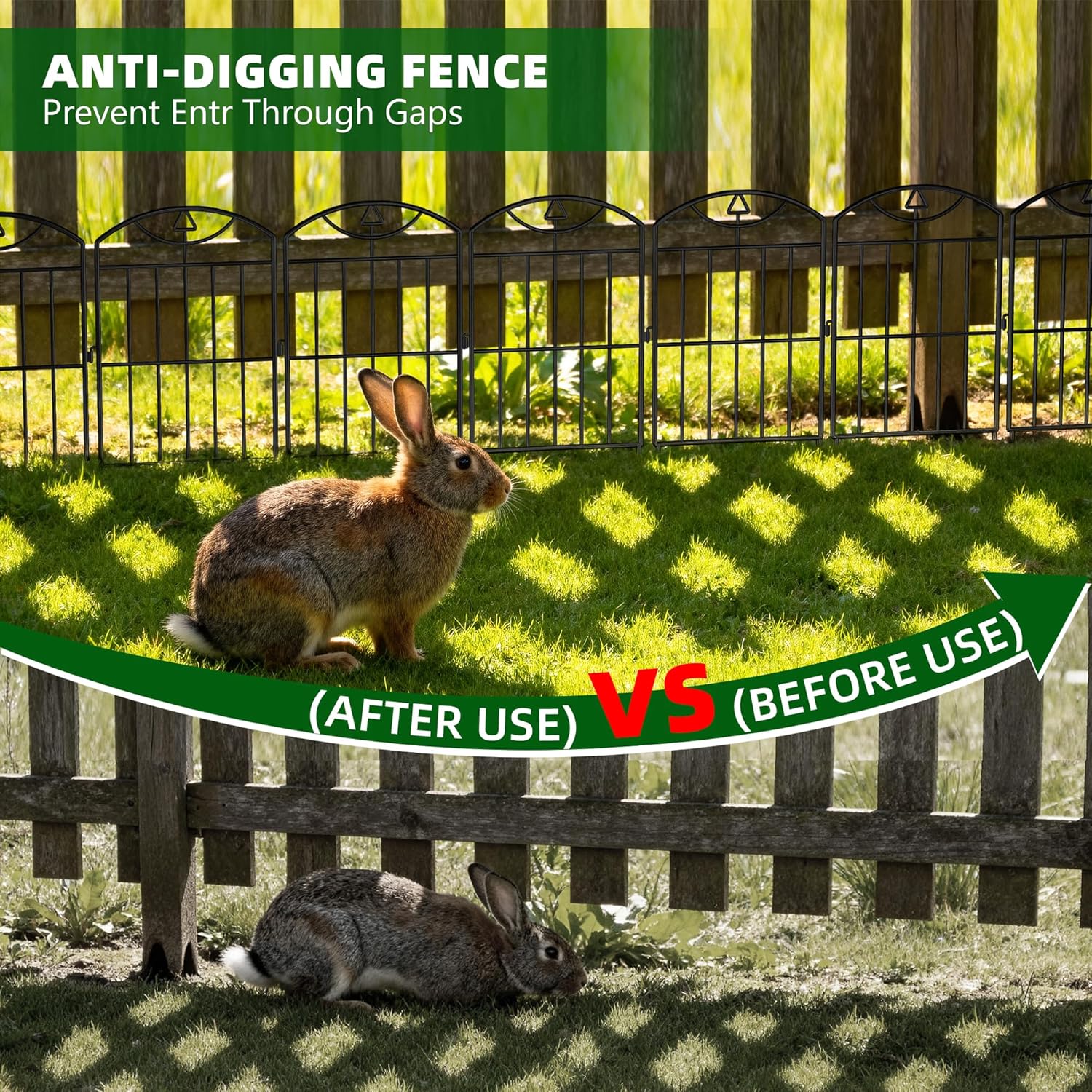 Thumbnail 5 de BOWDIMS,24 Panels Outdoor Decorative Garden Fence