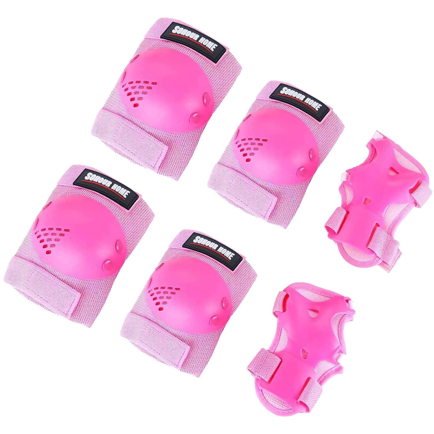 Detalle de SOHOUR HOME Kids Knee Pads, Elbow Pads & Wrist Guards 3-in-1 Protective Set