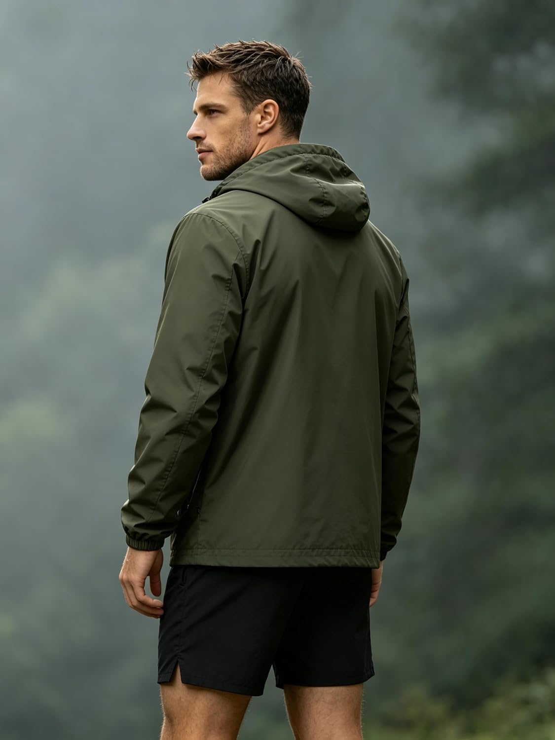 Detalle 2 de Uposiut Men's Rain Jacket, S–5XL