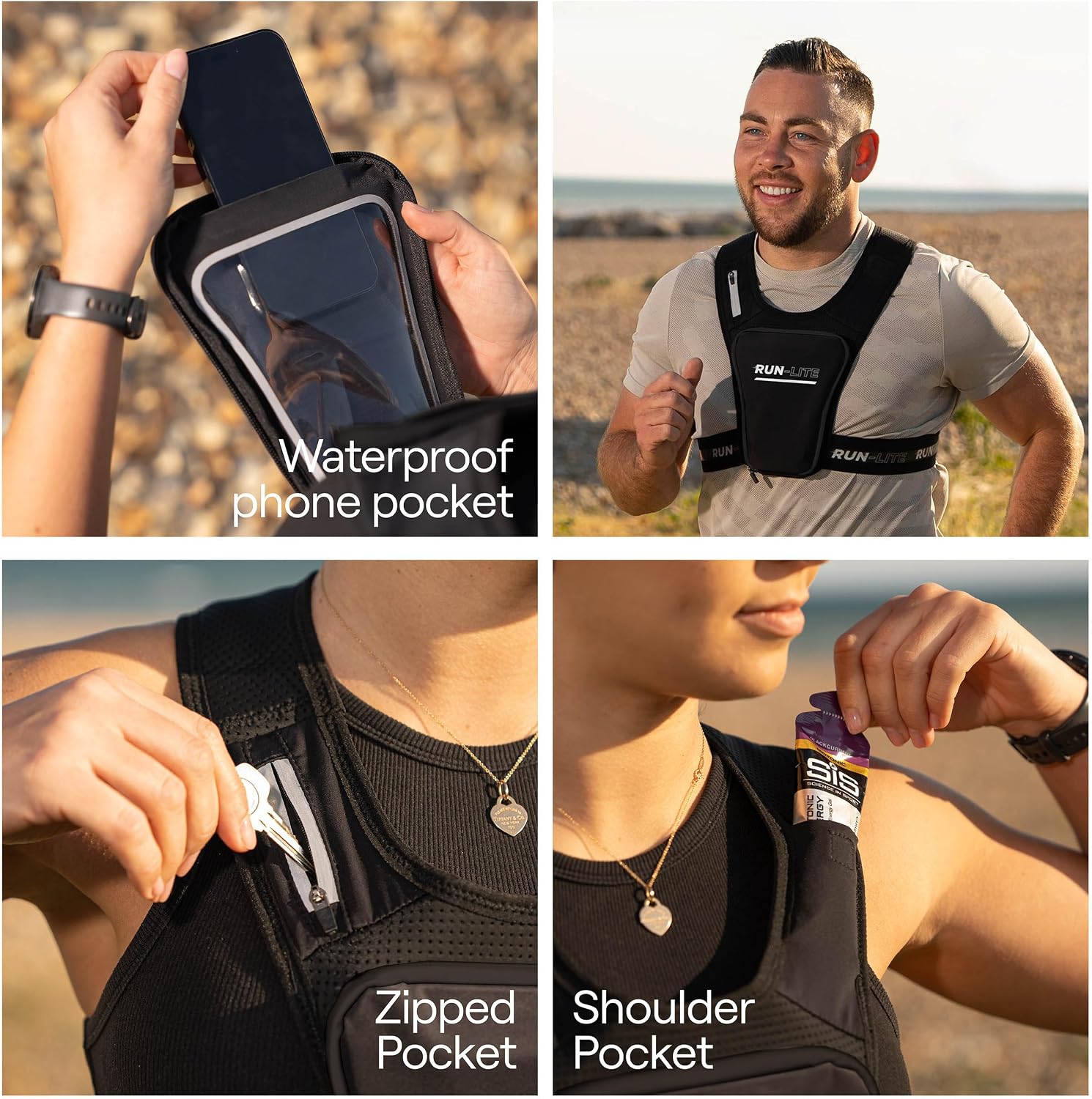 Detalle 2 de Run Lite Running Vest with Waterproof Phone Holder 6.8"