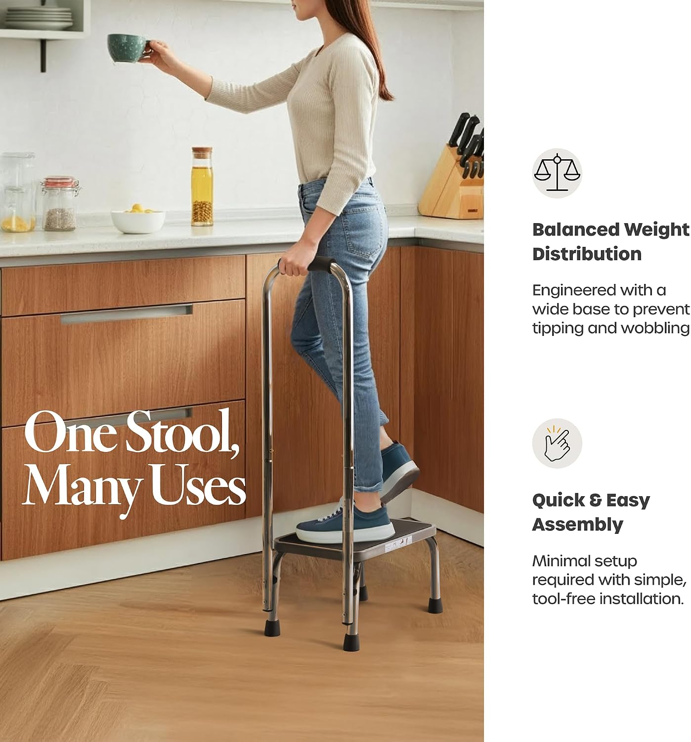Thumbnail 4 de Step Stool with Handle 330 lbs capacity