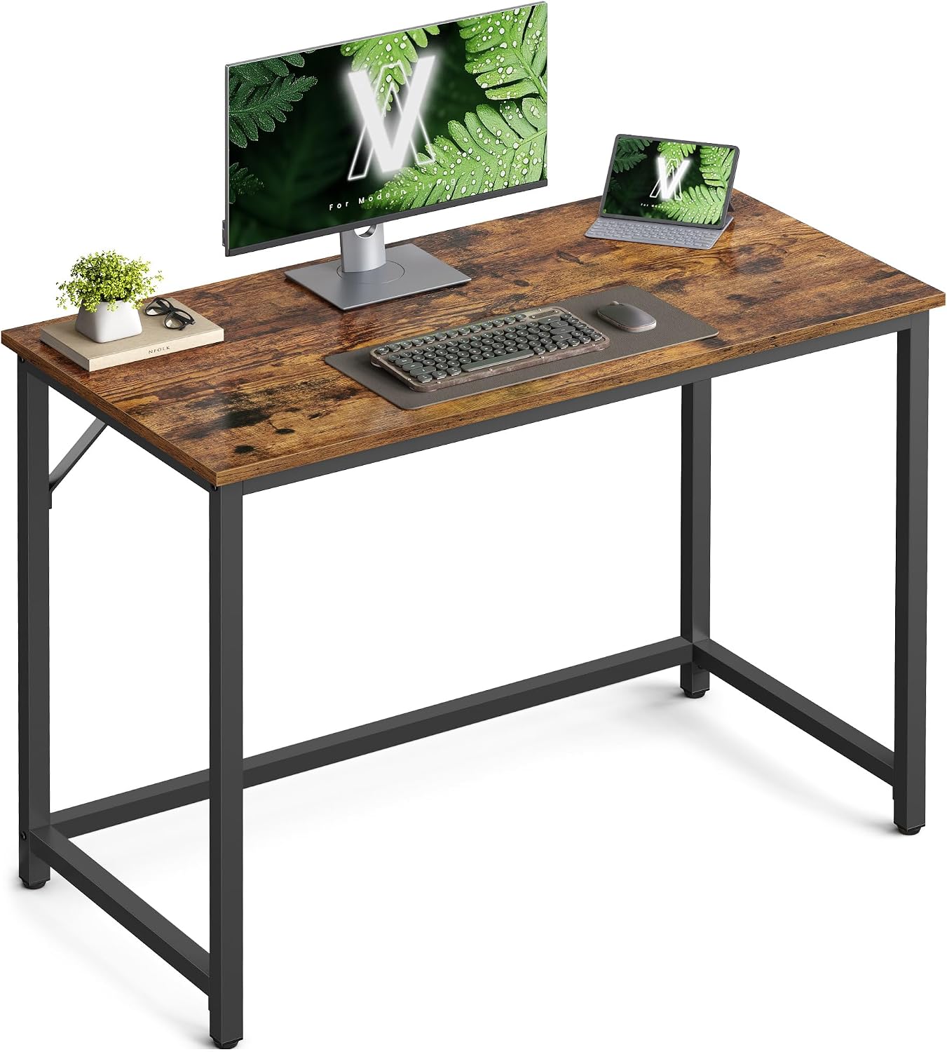 Detalle de VASAGLE LWD41X: Compact 100 x 50 cm Steel Desk for Home Office