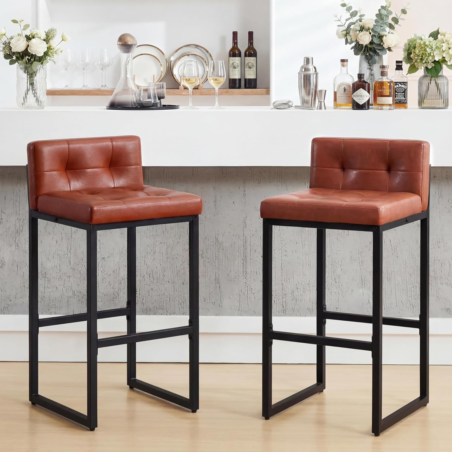 Detalle de Juoerce Bar Stools, Faux Leather