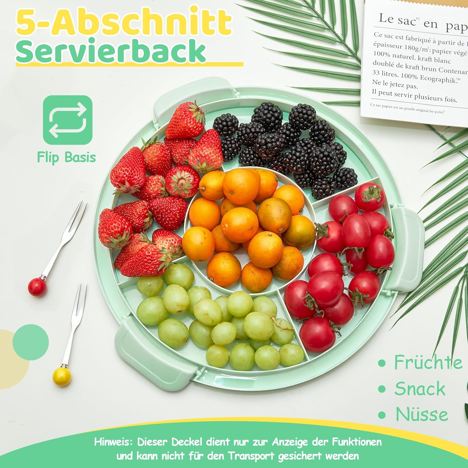 Thumbnail 3 de Ohuhu Kuchen Transportbox – Tortenbox mit Deckel, Tragegriff und 10-Zoll‑Kuchenplatz