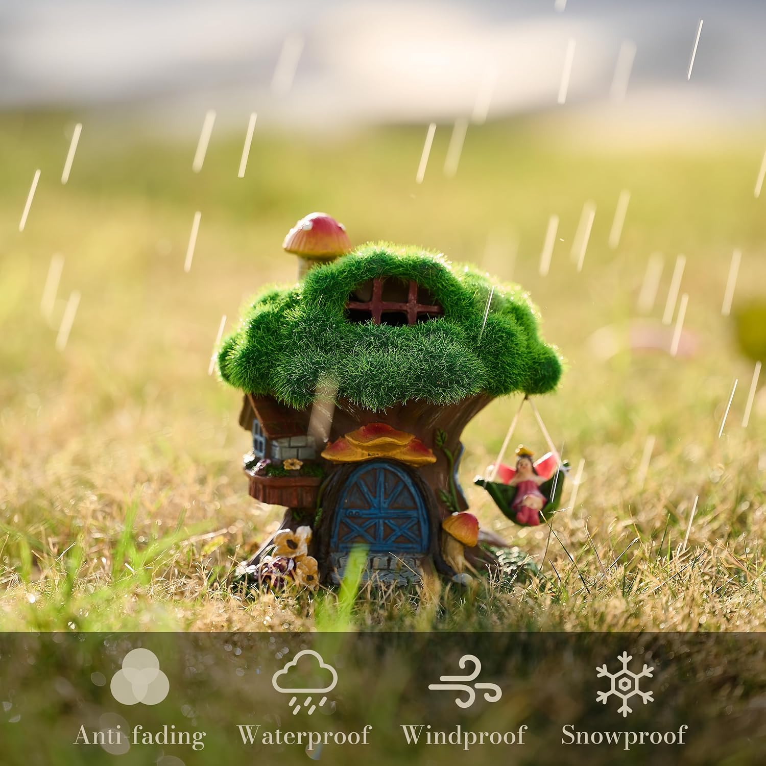 Thumbnail 5 de TERESA'S COLLECTIONS Solar Fairy Tree House 13CM