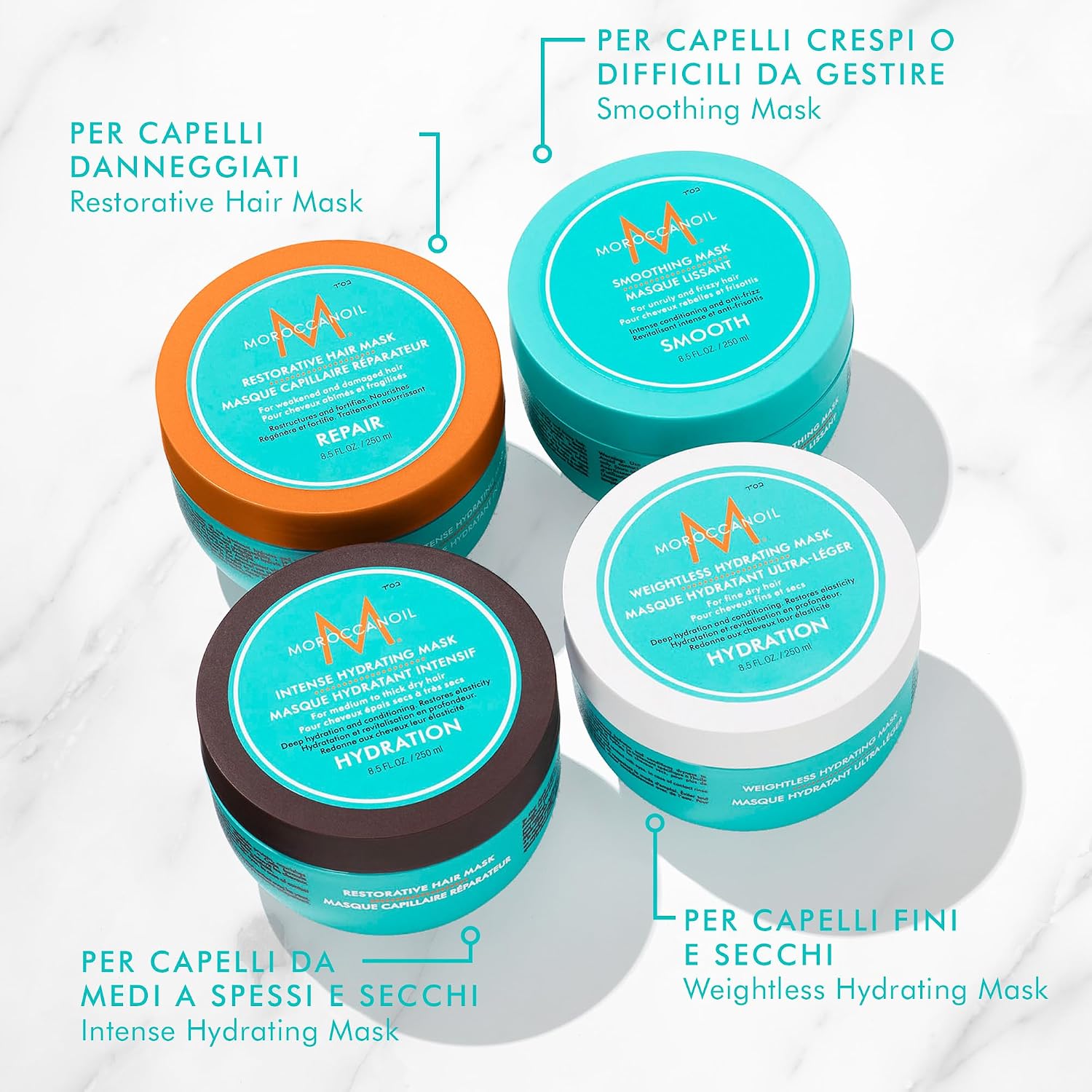 Detalle de Moroccanoil Maschera Idratante Intensiva per capelli secchi, condizionante all’olio di argan