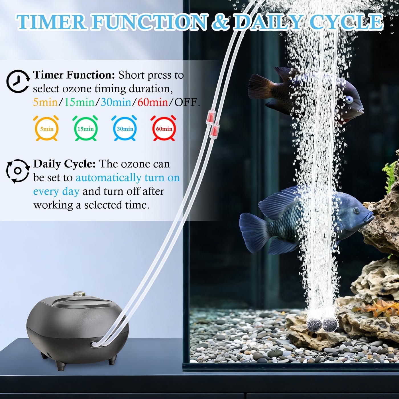 Thumbnail 3 de FEDOUR Aquarium Air Pump 6W