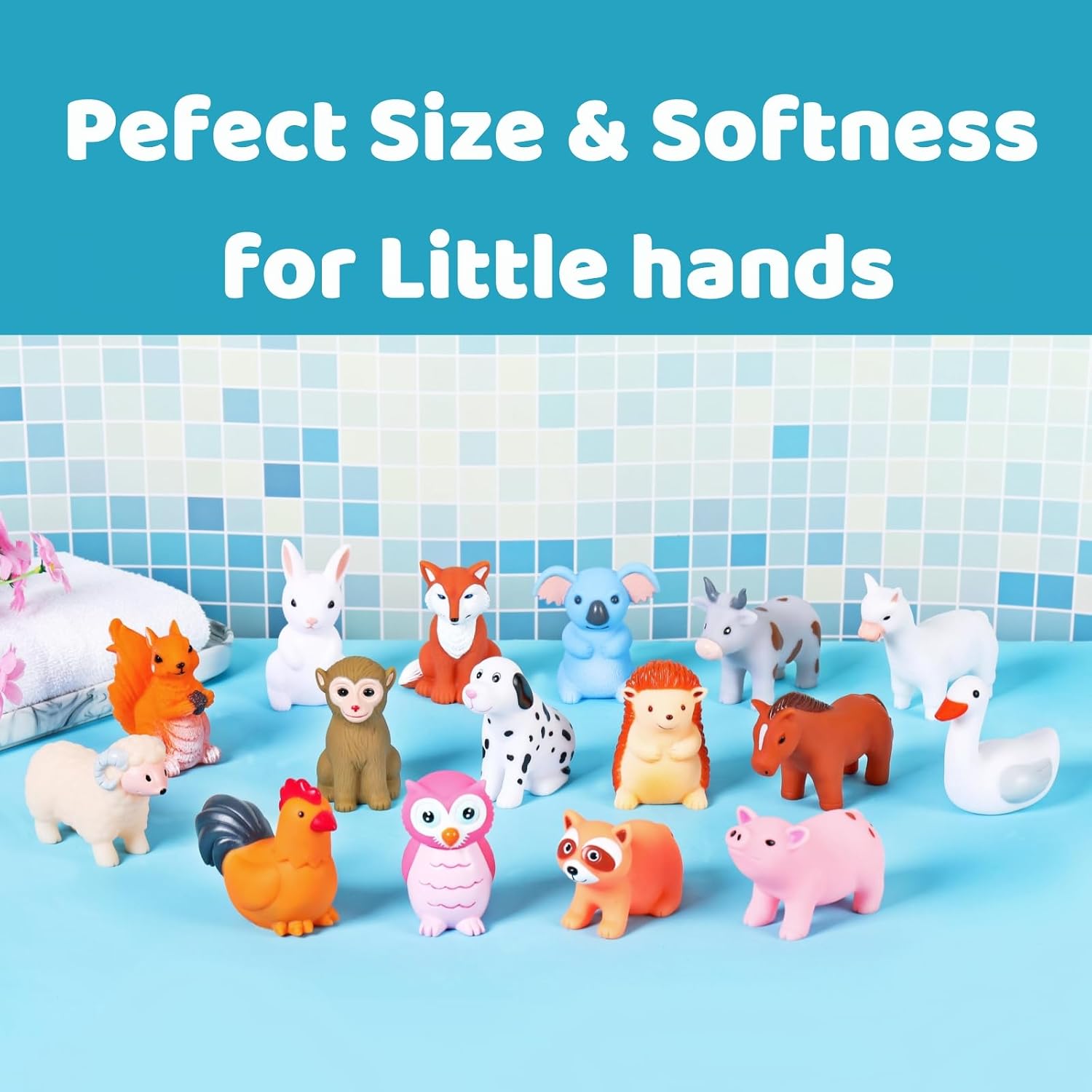Detalle 2 de XY-WQ No-Hole Bath Toys, 16-Piece Set