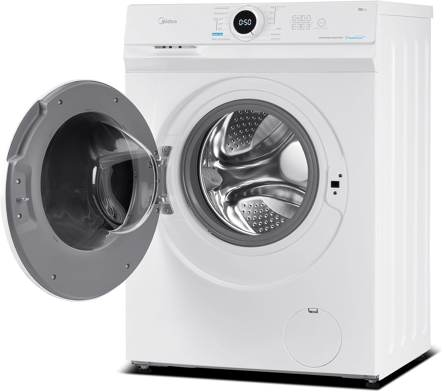 Detalle 2 de Midea MF10EW80BA10 – 8 kg Waschmaschine, Energieklasse A-10%, 1400 U/min, Weiß