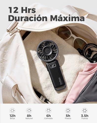 Thumbnail 3 de Diveblues Ventilador Portátil de Mano Plegable con Batería: 100 velocidades, 12h de autonomía y diseño versátil