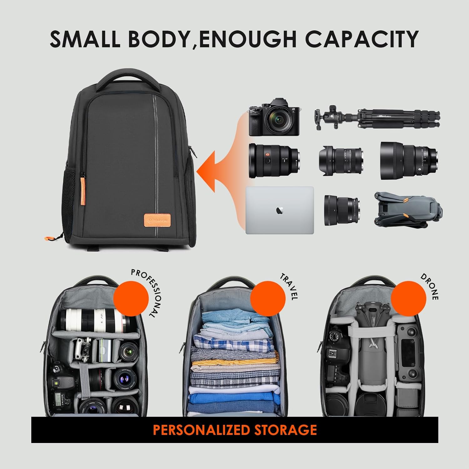 Thumbnail 2 de TARION TB-02 Camera and Laptop Rucksack 15-Inch