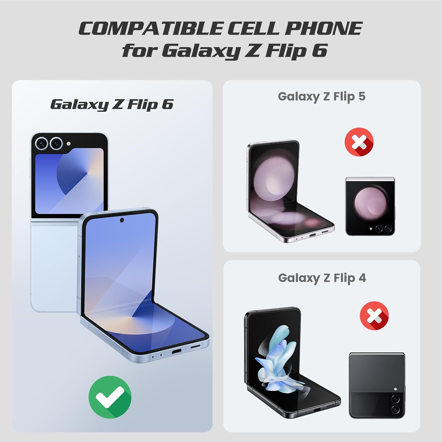 Detalle 2 de Coque Doeshine pour Samsung Galaxy Z Flip 6 / Z Flip 7 FE : protection écran verre trempé et charge sans fil