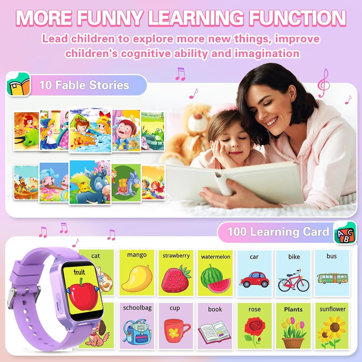 Detalle de Ruopoem Smartwatch per Bambini con 32 Giochi: divertimento educativo e controllo parentale in un unico device