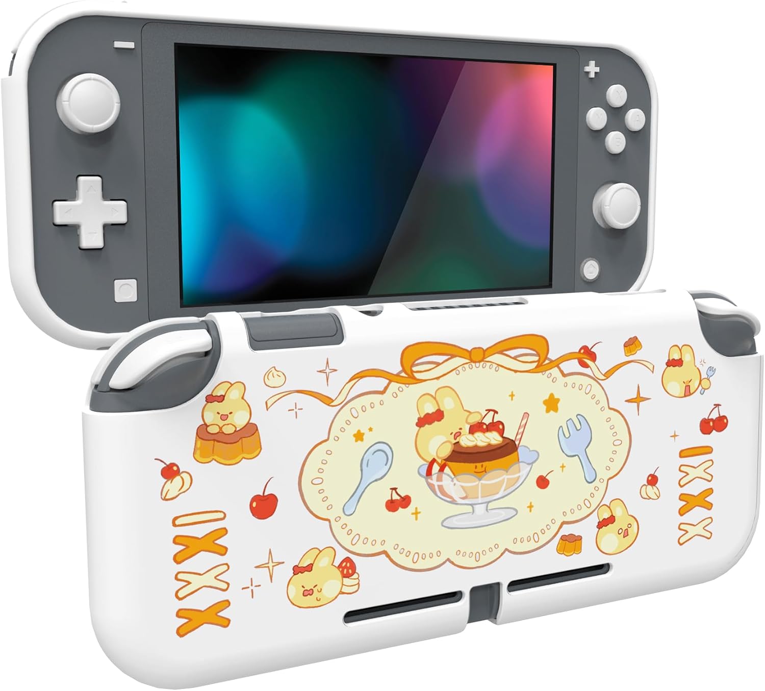 Thumbnail 2 de playvital Custom Protective Case for Nintendo Switch Lite – Soft TPU Slim Cover (Pudding Rabbit)