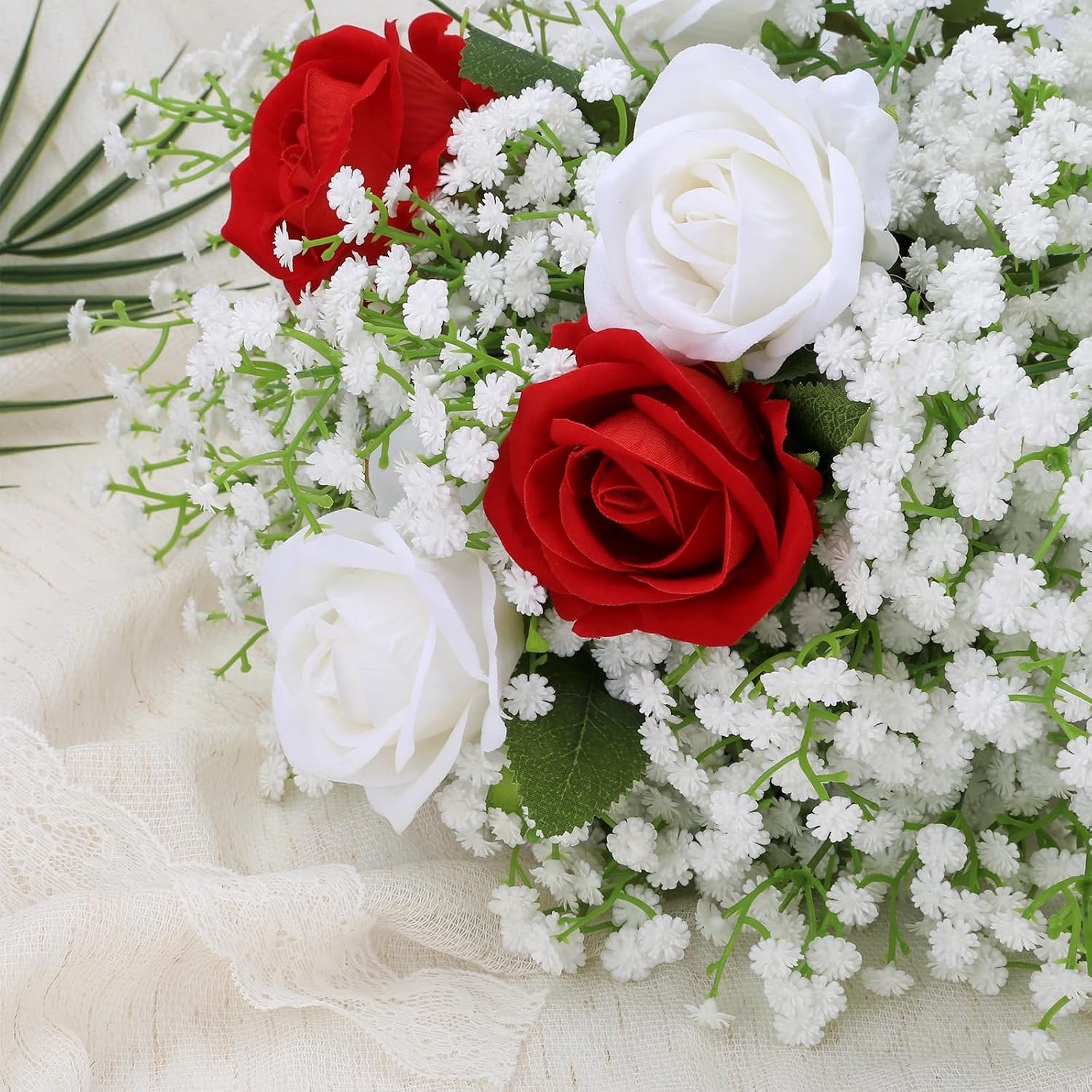 Detalle de MERIXMAS Artificial Baby's Breath Flowers, 21-Inch Stems