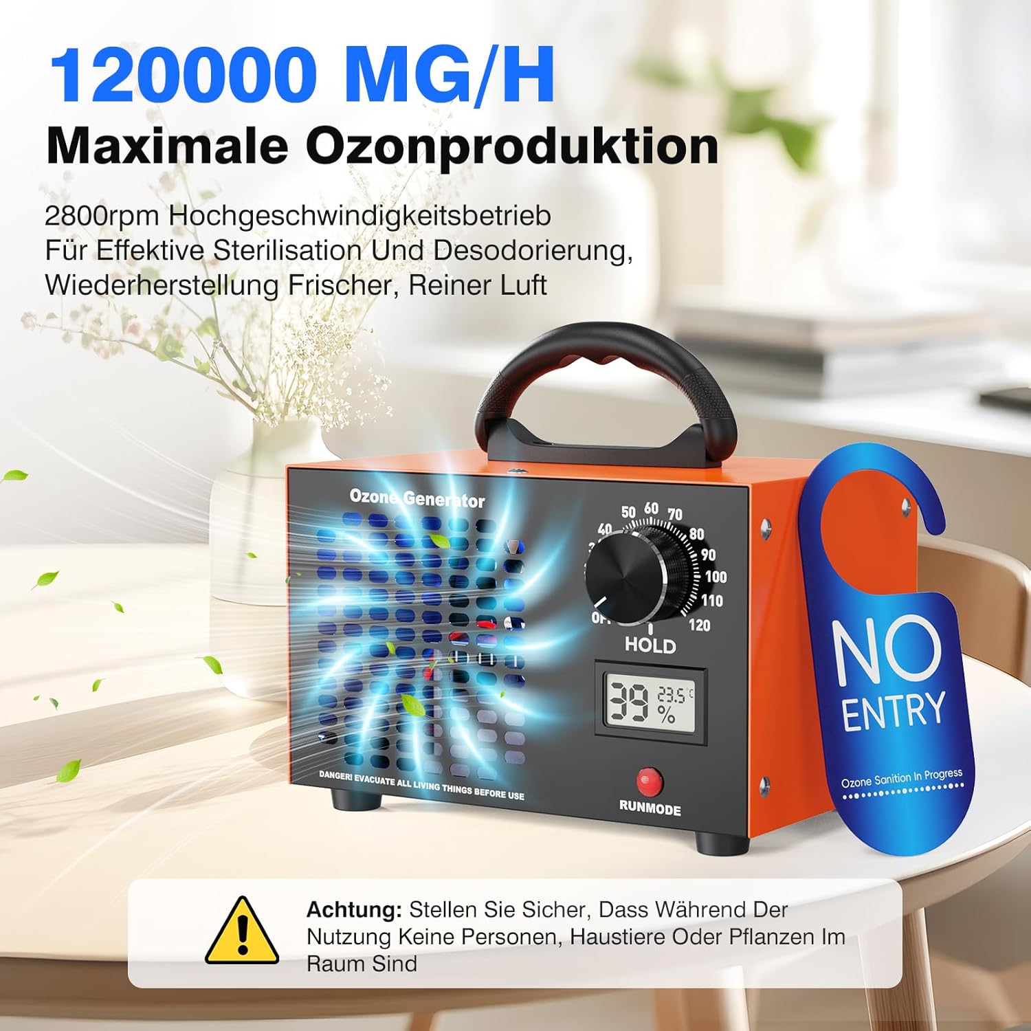 Detalle 2 de Ozongenerator 120000 mg/h Ozongerät 300 m²