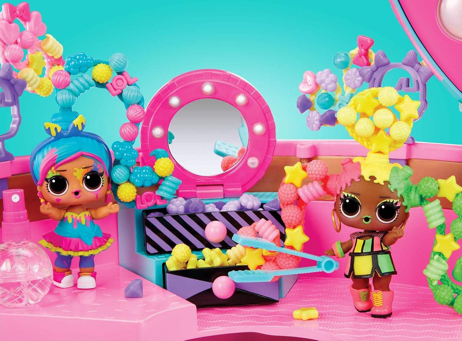 Thumbnail 4 de L.O.L. Surprise! 120995-EUC Hair Beads Salon Playset with Doll and 100 Beads