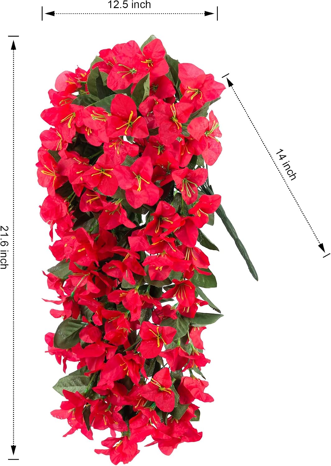 Thumbnail 5 de Faux Bougainvillea Artificial Flowers (2 Bundles) UV-Resistant Long Trailing Vines for Outdoor Planters & Porches