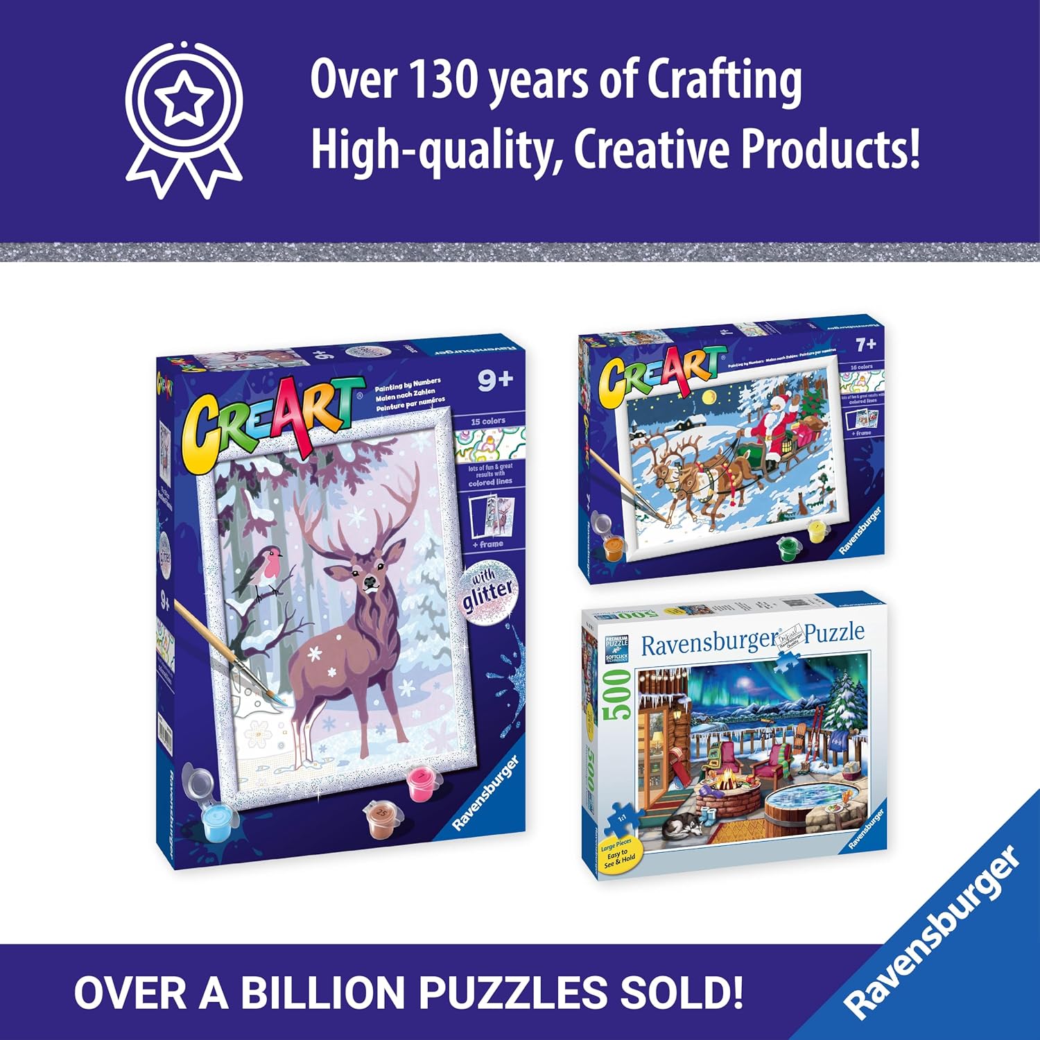 Thumbnail 6 de Ravensburger CreArt Festliche Freunde Malen nach Zahlen 18x13 cm