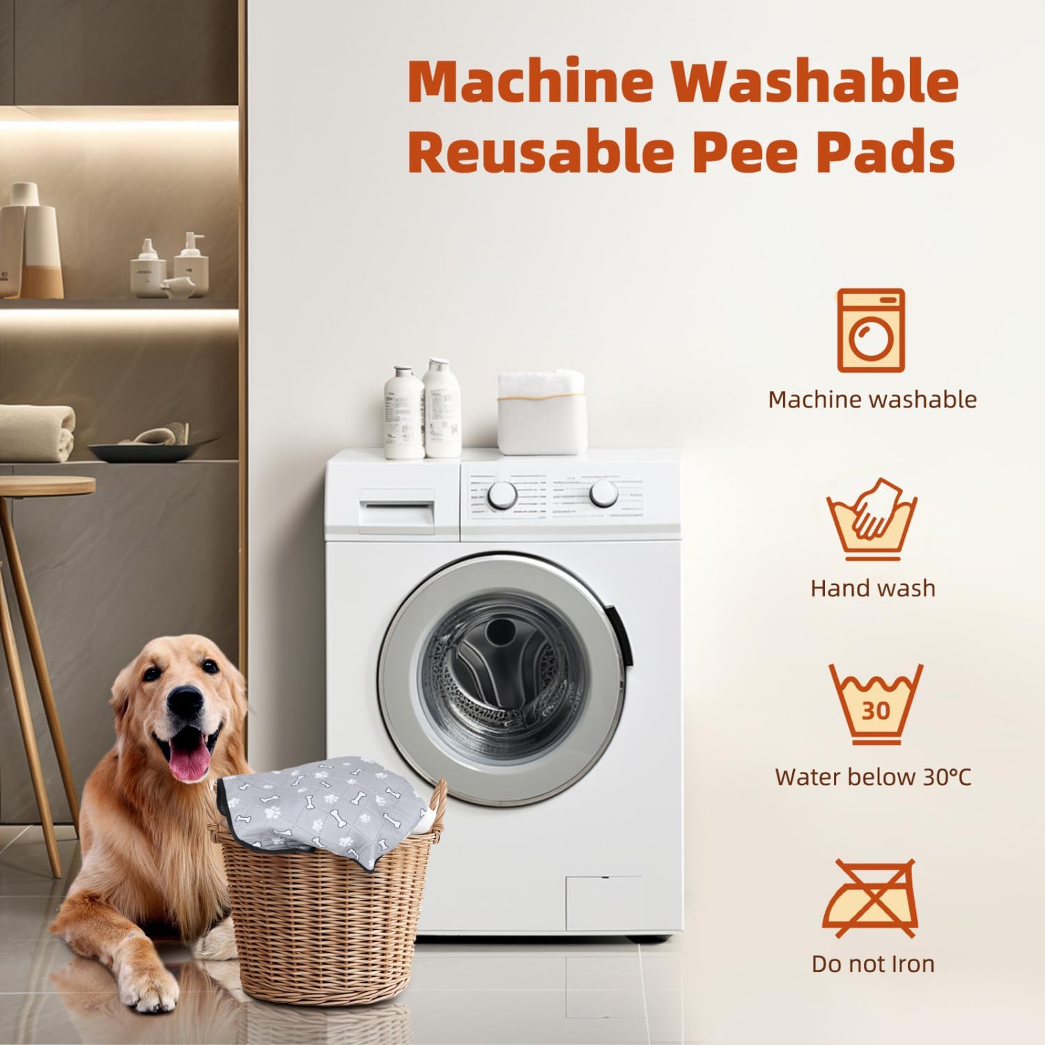 Thumbnail 6 de Nobleza 2 Pezzi Tappetini Lavabili per Cani 60x45 cm – Assorbenti, Riutilizzabili, Igienici e Antiscivolo