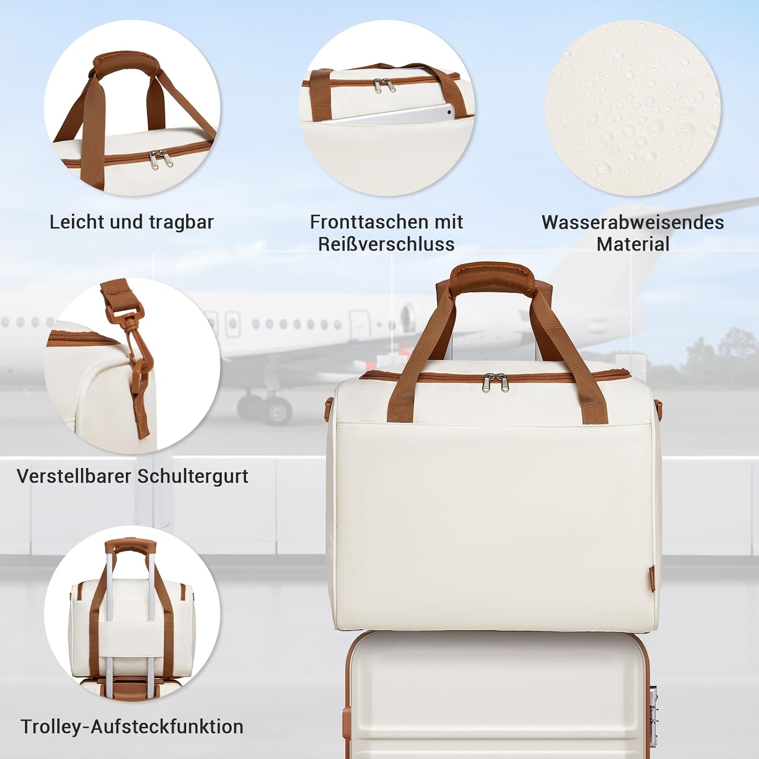 Thumbnail 3 de KONO 55cm Handgepäck-Koffer Trolley Set 55 cm