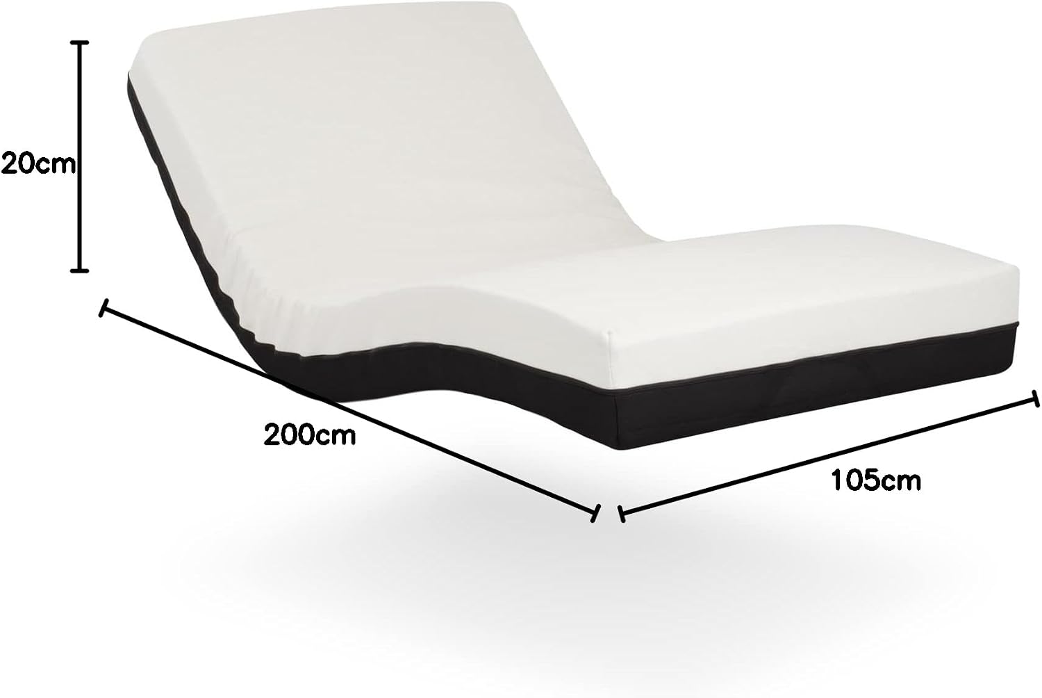 Detalle de Geriafy Materasso singolo 105x200 in Memory Foam: comfort dallo memory foam con cotone fresco